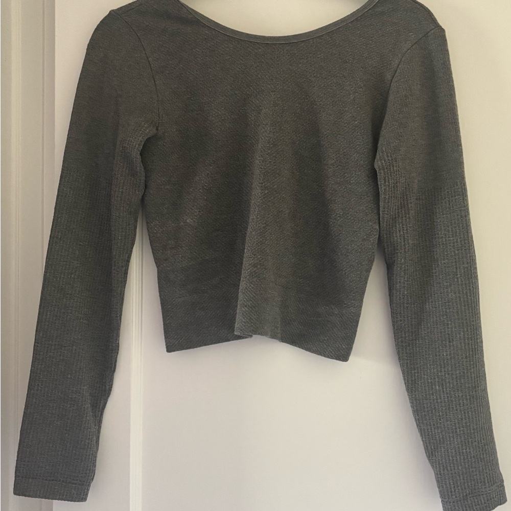 Sweaty Betty Charcoal Long Sleeve Top